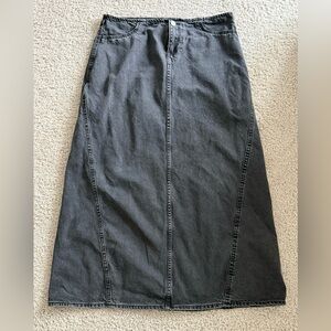 H&M Divided Black Demin Maxi Skirt